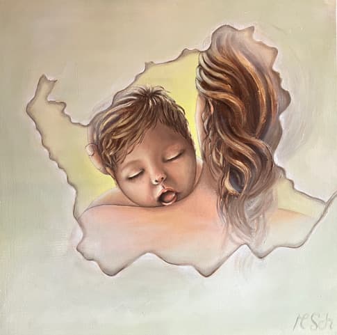 Gemälde 5, 50 × 50 cm, von Monika Schweiter-Pezzola
