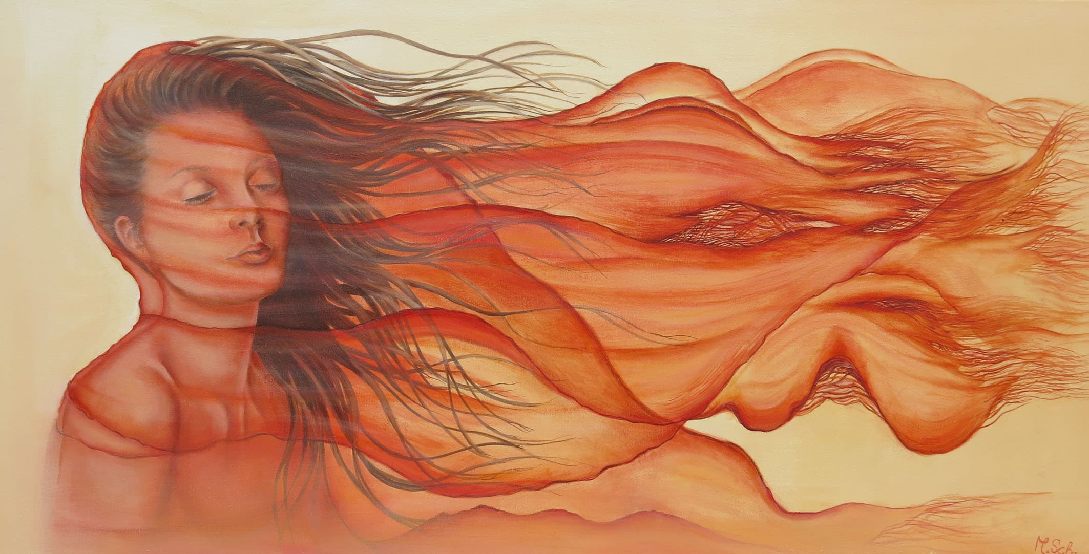 Gemälde 24, 60 × 100 cm, von Monika Schweiter-Pezzola