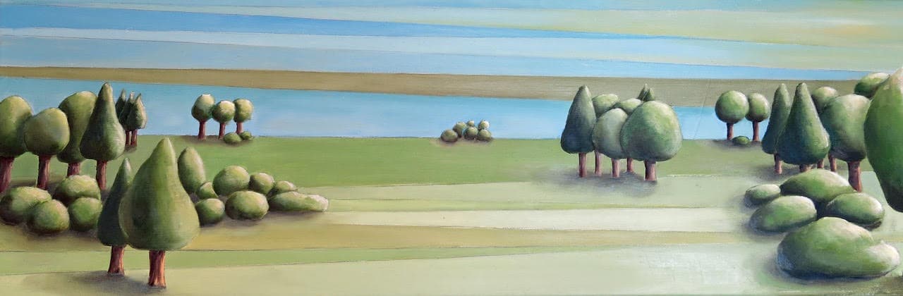 Gemälde 3, 30 × 90 cm, von Monika Schweiter-Pezzola